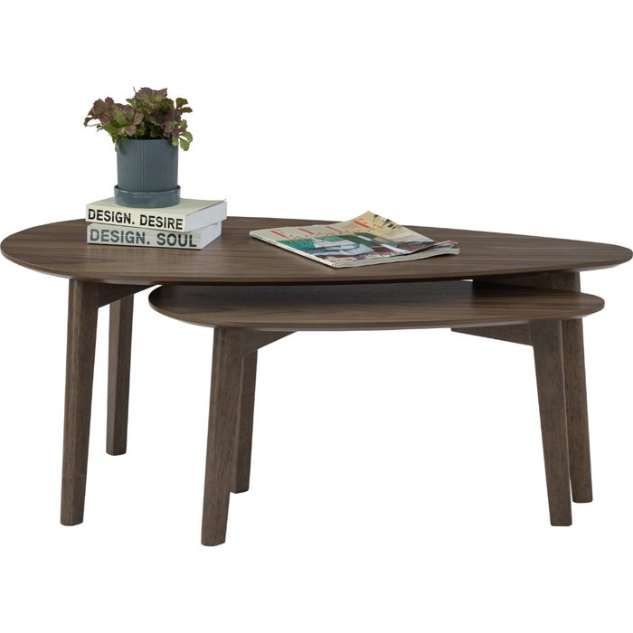 Roma Coffee Table Set of 2 - Walnut