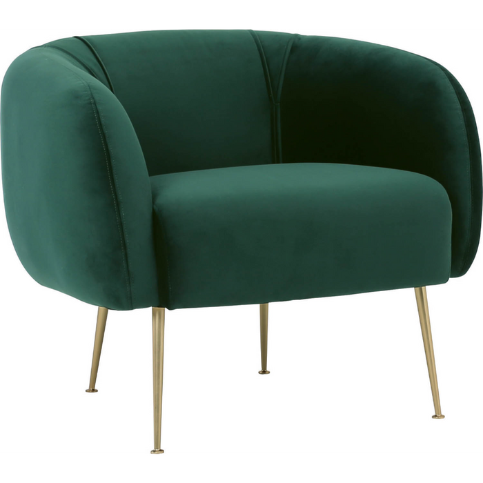 Freya Lounge Chair - Dark Green