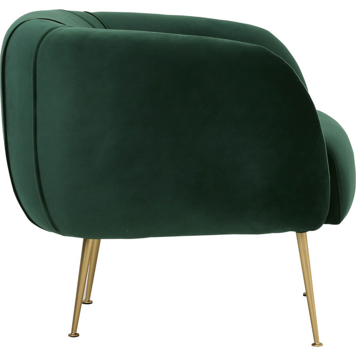 Freya Lounge Chair - Dark Green