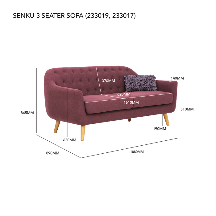 Senku 3 Seater Sofa