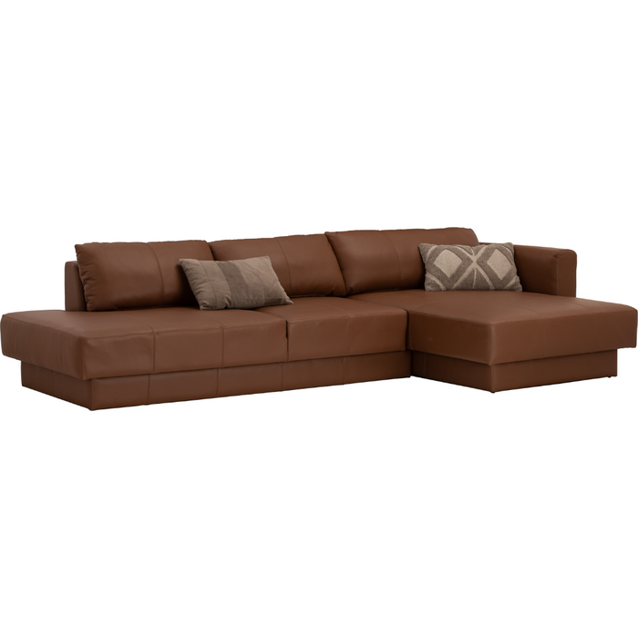 Porter 4 Seater Sofa with Chaise - Brown