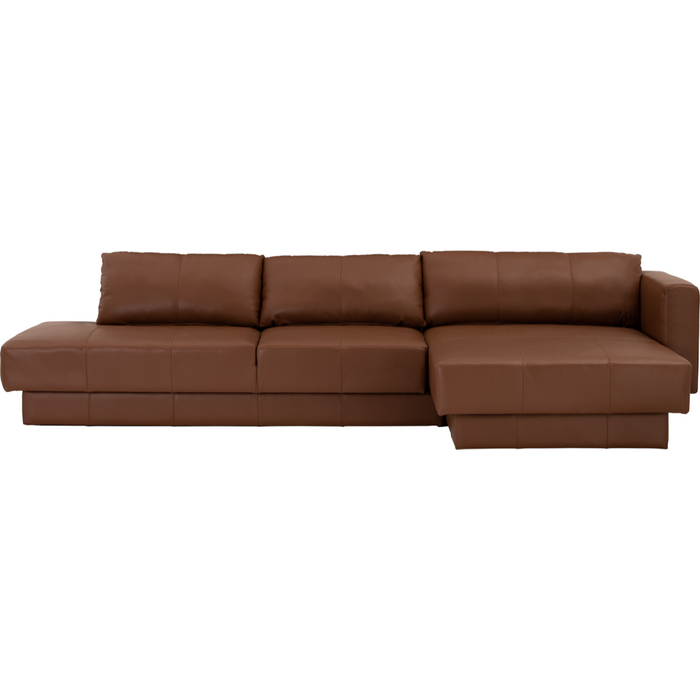 Porter 4 Seater Sofa with Chaise - Brown