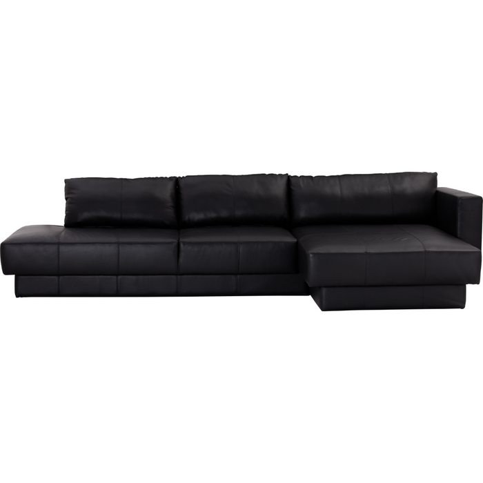 Porter 4 Seater Sofa with Chaise - Black