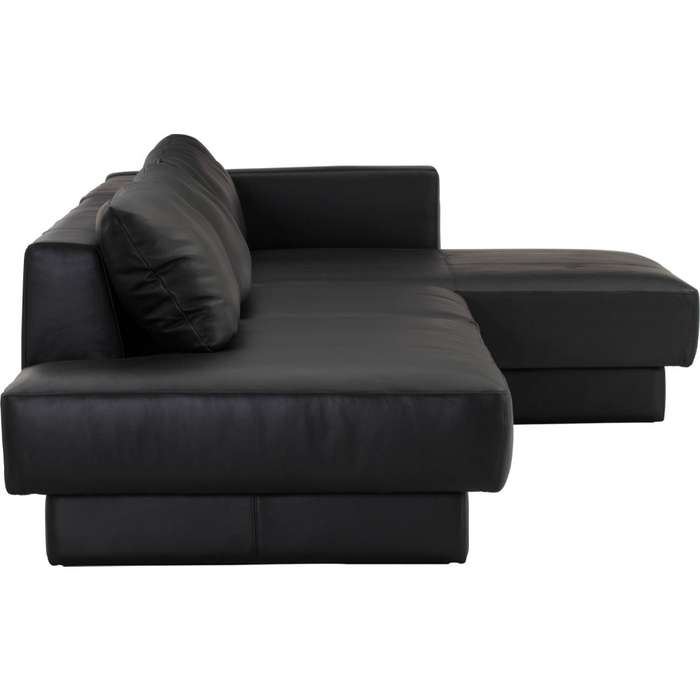 Porter 4 Seater Sofa with Chaise - Black