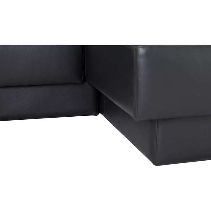 Porter 4 Seater Sofa with Chaise - Black