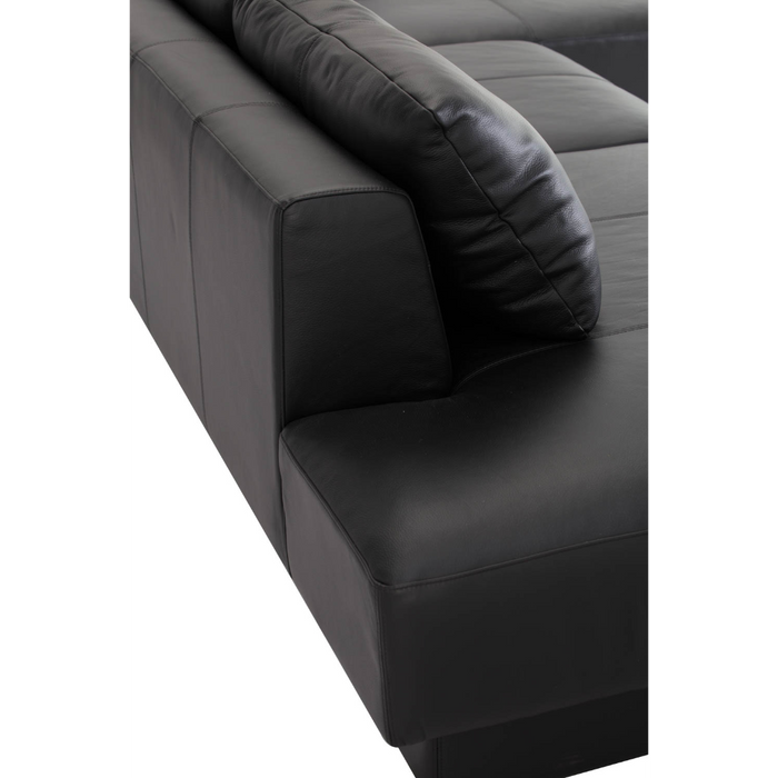 Porter 4 Seater Sofa with Chaise - Black