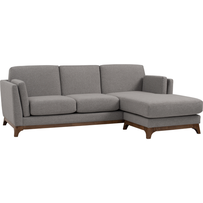 Ceni 3-Seater Sofa with Chaise (Grey)