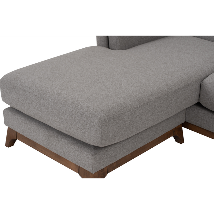 Ceni 3-Seater Sofa with Chaise (Grey)