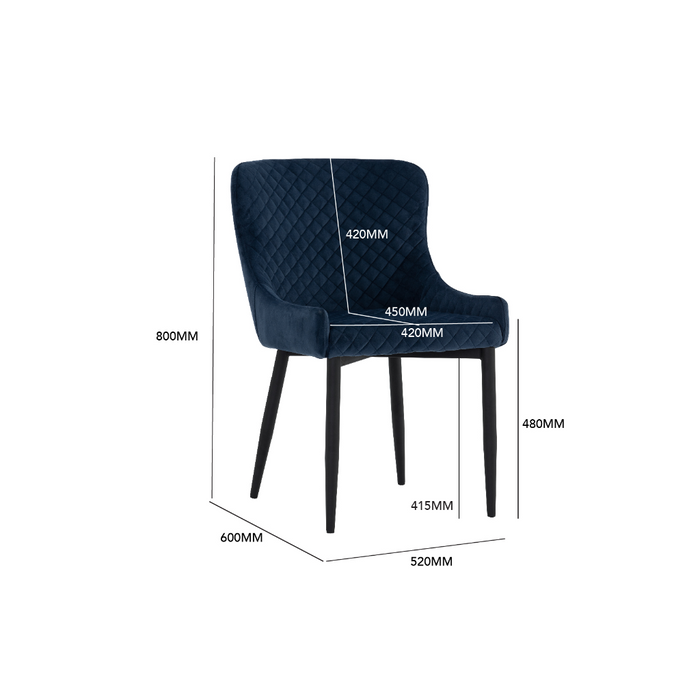 Mira Dining Chair - Navy