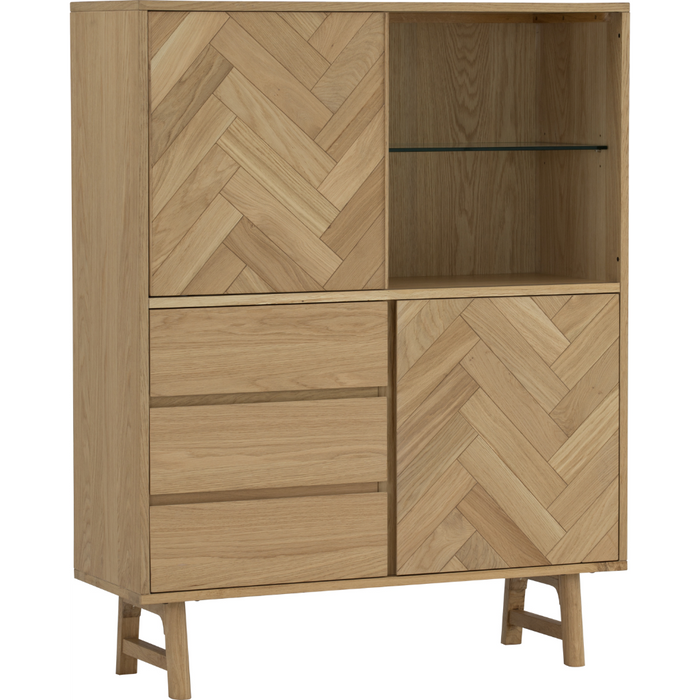 Harlow Tall Sideboard - Oak