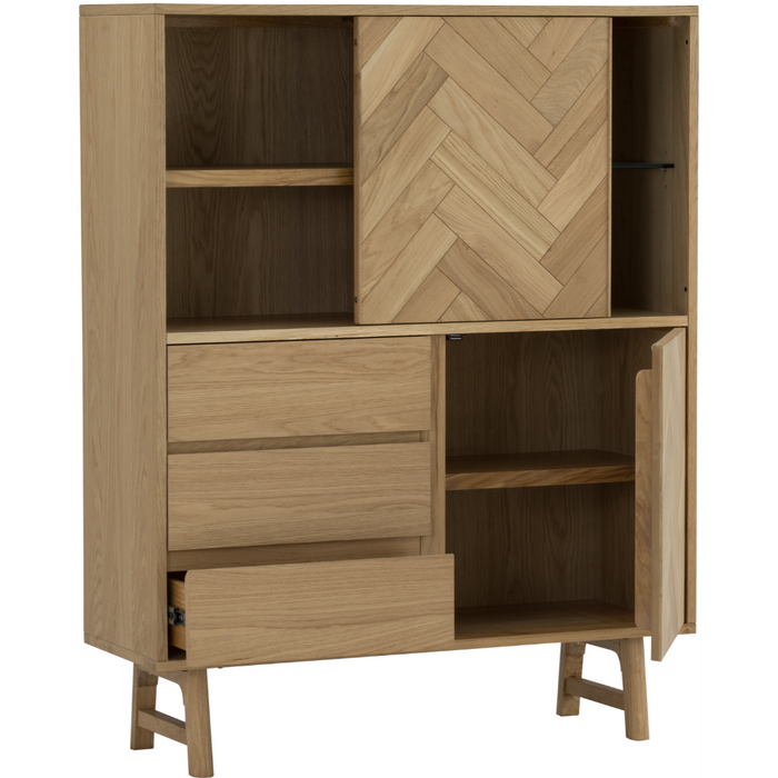 Harlow Tall Sideboard - Oak