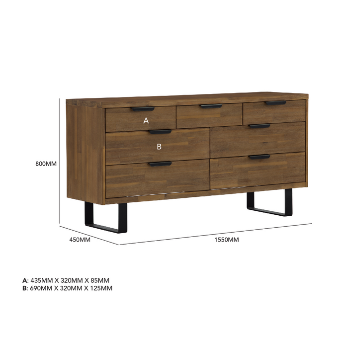 Milo 7 Drawer Dresser