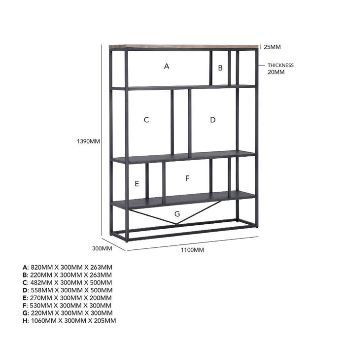 Luca High Bookshelf