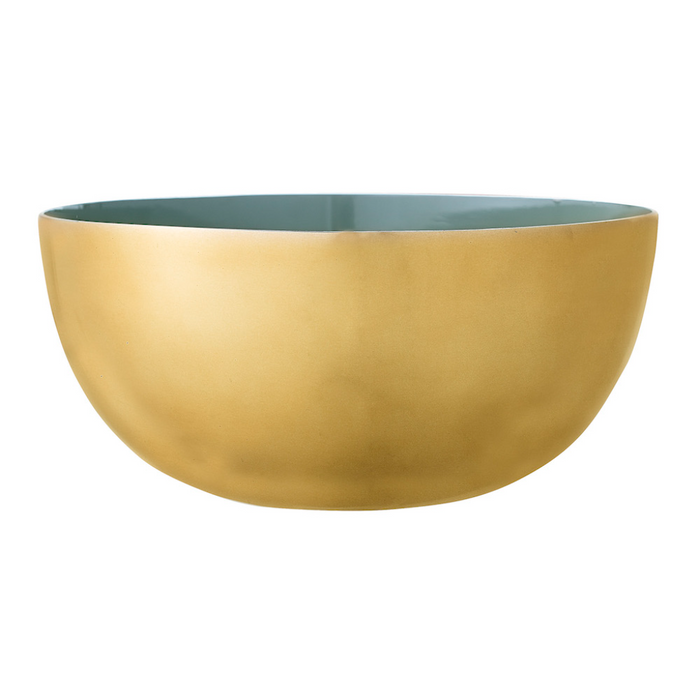 Gold & Green Aluminium Bowl