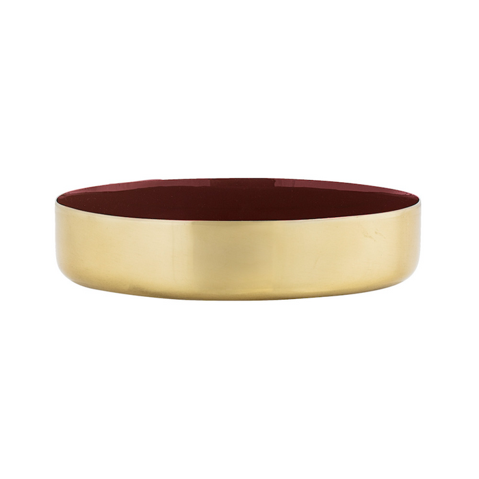 Gold & Red Aluminium Bowl