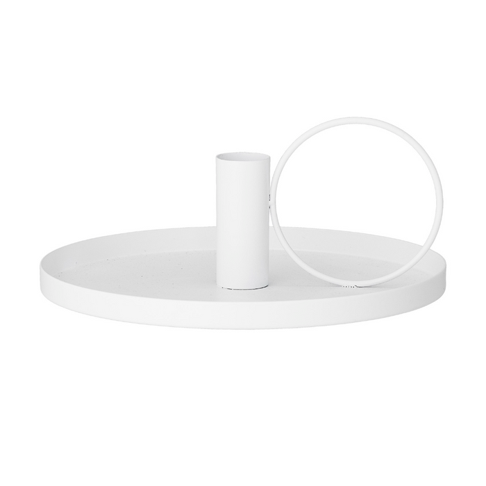 White Candle Holder